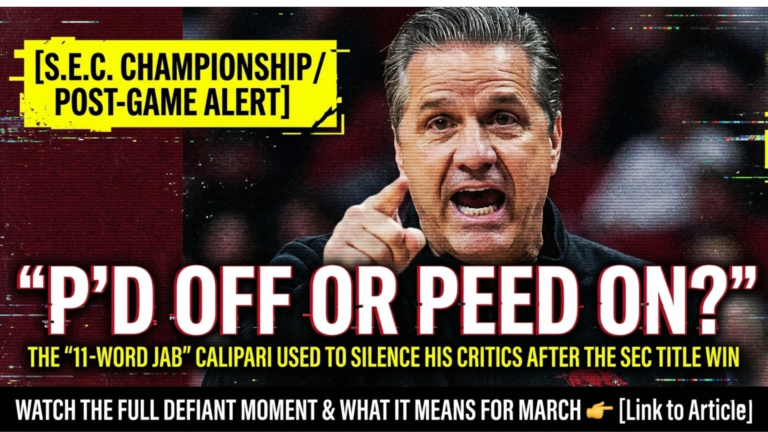 P’d Off or Peed On? The Defiant Calipari Quote That Just Sent the SEC Into a Meltdown”