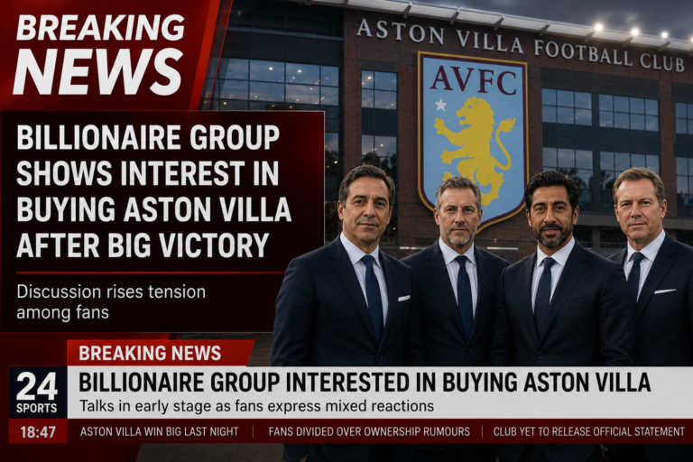 Breaking: Billionaire Group Shows Interest in Buying Aston Villa After Big Victory