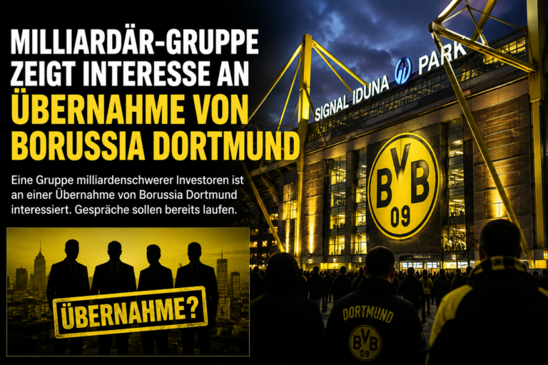 Eine Gruppe milliardenschwerer Investoren zeigt großes Interesse an der Übernahme von Borussia