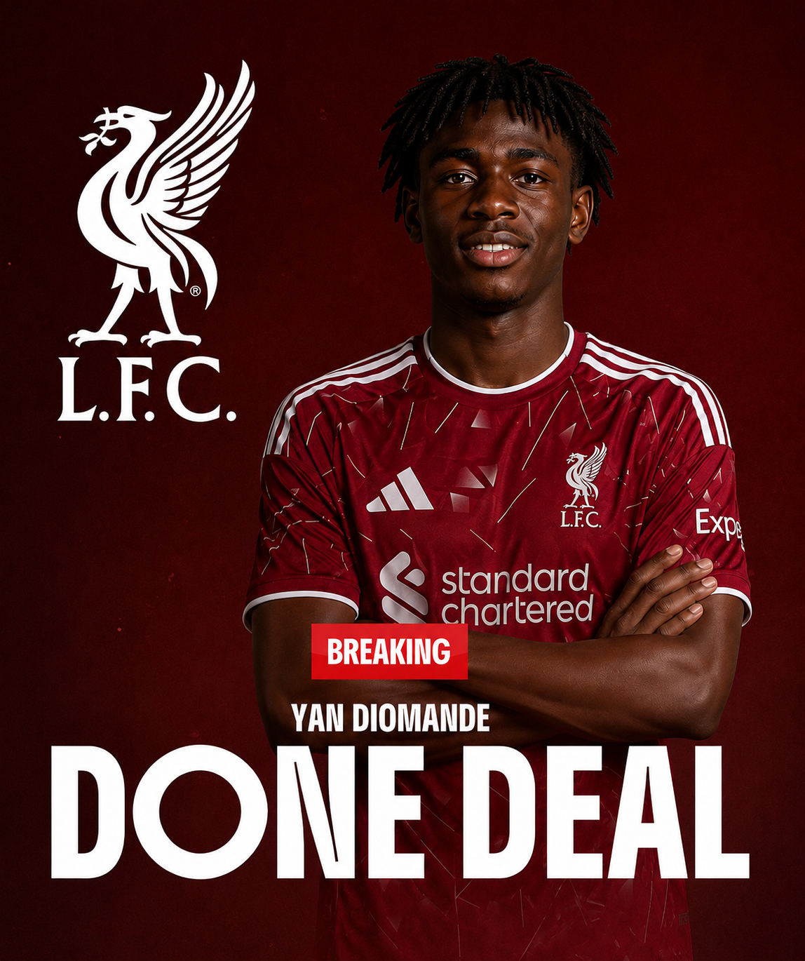 CONFIRMED DEAL: Liverpool FC has officially completed a deal to sign a new striker from… see more